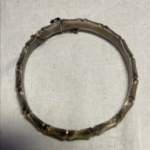 Sterling Jewelry - Vintage Sterling CPS Silver bamboo Bangle Bracelet
